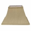 Homeroots 16 in. Pale Brown Rectangle Bell No Slub Lampshade, Tan 470011